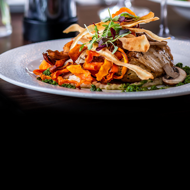 Vegan menu at The Merlin